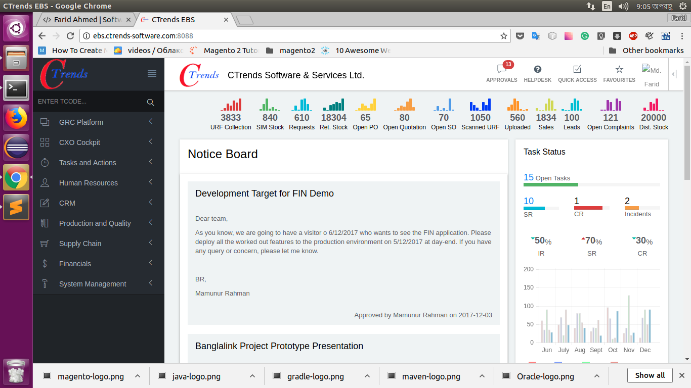 Screenshot of BlogSpire web app